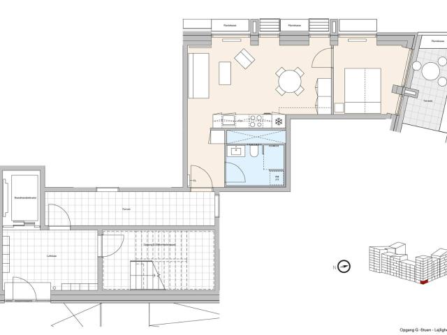 Lækker lejlighed på 65 m2