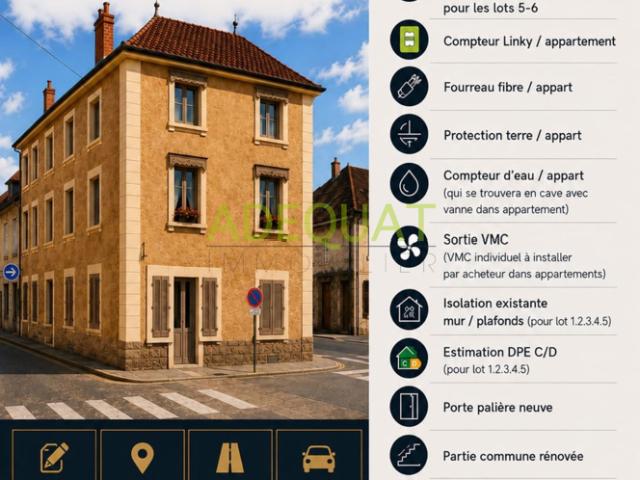 LA TOUR DU PIN HYPER CENTRE / APPARTEMENT T3 EN DUPLEX / PLA