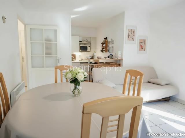 La Turballe, appartement T2 cabine, jardinet et box, à pieds des plages et des commerces !