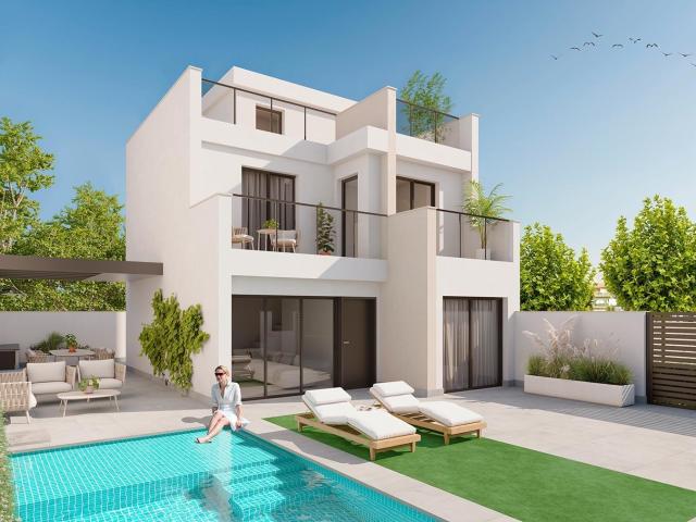 La Beach es una nueva promoción de tan solo 4 villas indepen. 118m² Los Narejos