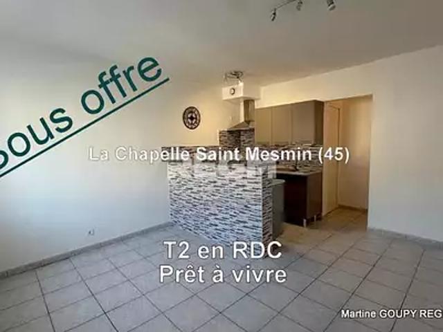 La Chapelle Saint Mesmin 45380 Achat / Vente appartement 2 pièces t2