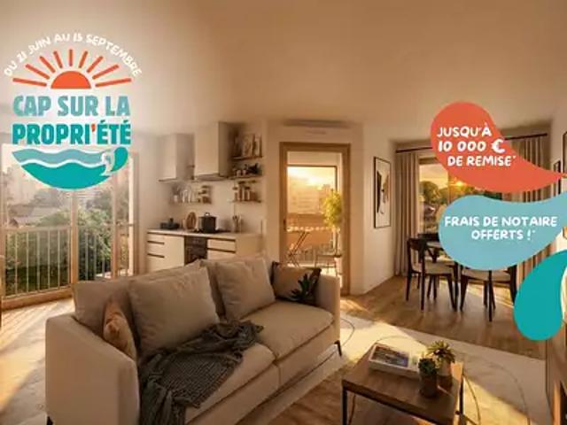 La Courneuve 93120 Programme neuf appartement neuf à vendre t2 PTZ+ HQE TVA 5,5%
