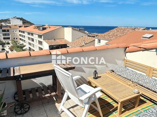 La madrague de montredon: type 2/3 en duplex avec terrasse vue mer et parking en sous sol
