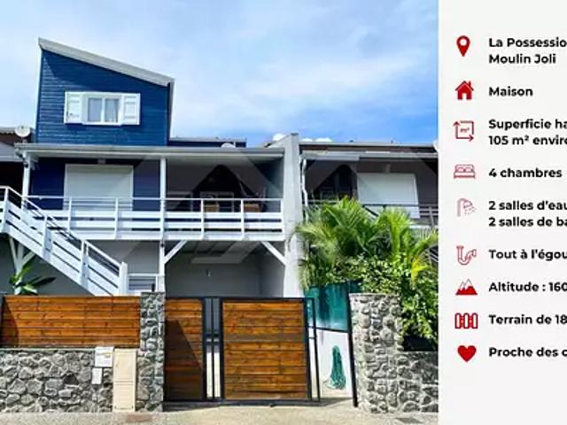 La Possession 97419 Achat / Vente maison 5 pièces t5 terrasse
