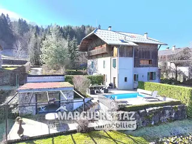 La Rivière Enverse 74440 Achat / Vente maison 8 pièces t8 piscine