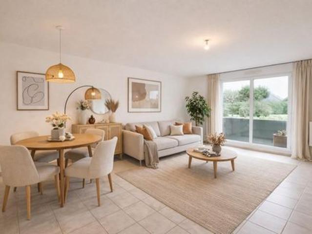La rivière saint Sauveur, RDC, 3 pièces 62.8 m², balcon 8m², 2 places de parking. piscine, tennis, résidence sécurisée