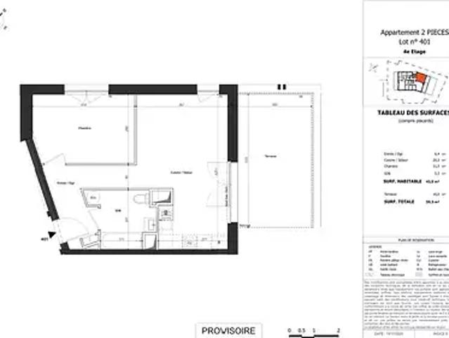La Roche sur Foron 74800 Achat / Vente appartement 2 pièces t2 au dernier étage