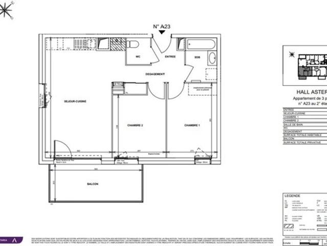 La Roche Sur Foron A vendre Appartement T3 de 58.34 m²