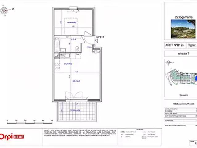La Roquette sur Siagne 06550 Achat / Vente appartement 1 pièce t1