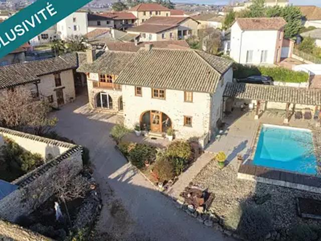 Lancié 69220 Achat / Vente maison 8 pièces t8 piscine terrasse