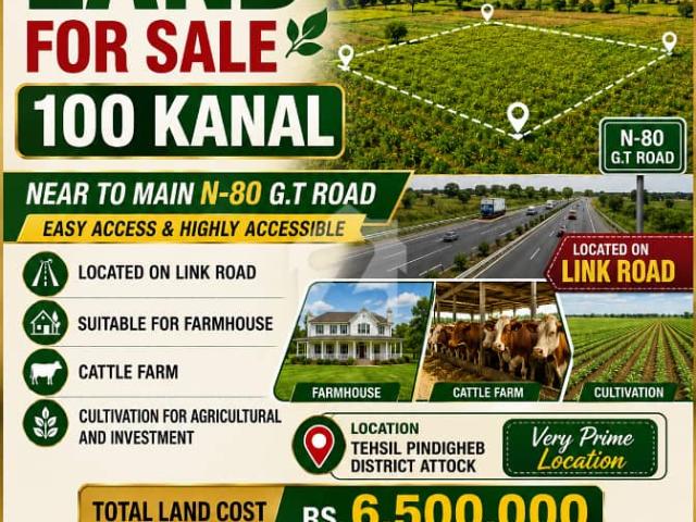 Land For Sale In Pindigheb Attock