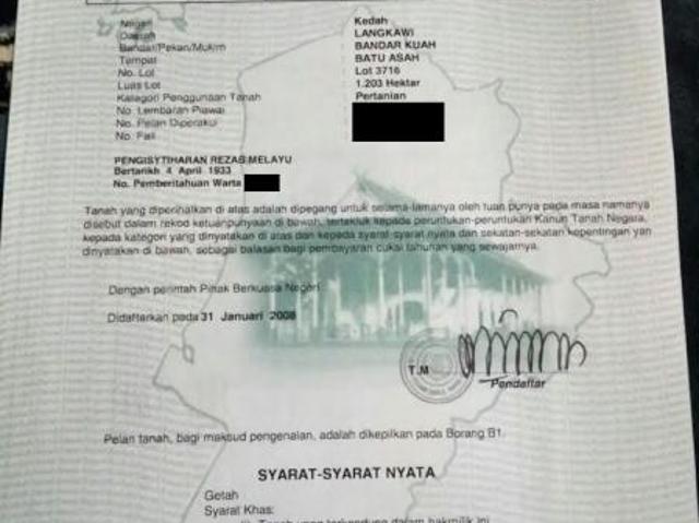 Land in Langkawi, Kedah For Sale