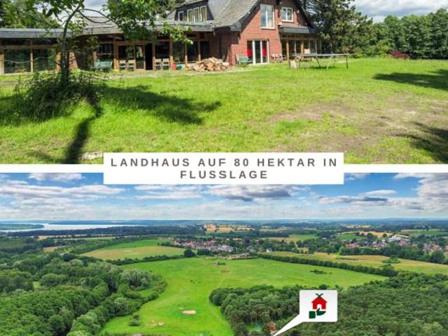 Landhaus auf 80 Hektar in Flusslage