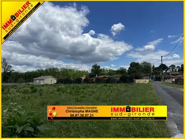 Landiras 33720 Achat / Vente terrain