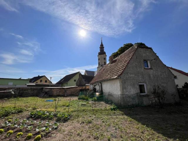Landsberg OT Klepzig: Einfamilien Lehmhaus zum Sanieren mit schönem Garten, Anbau möglich
