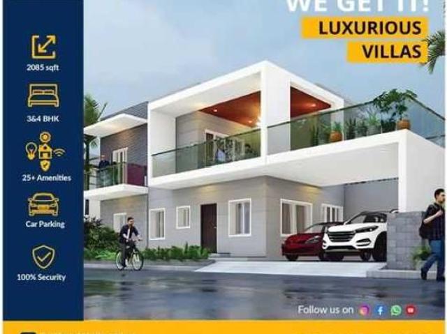 Landscaped Garden villas in Kurnool with Shuttle Badminton SS Sahasra Palm Tree 3 and 4BHK Villas