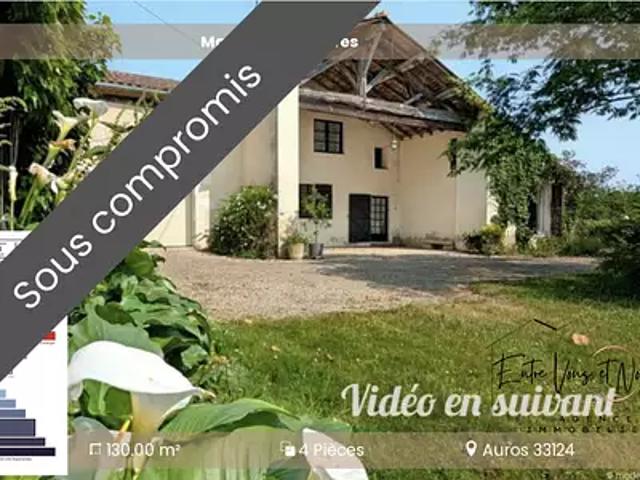 Langon 33210 Achat / Vente maison 4 pièces t4 parking