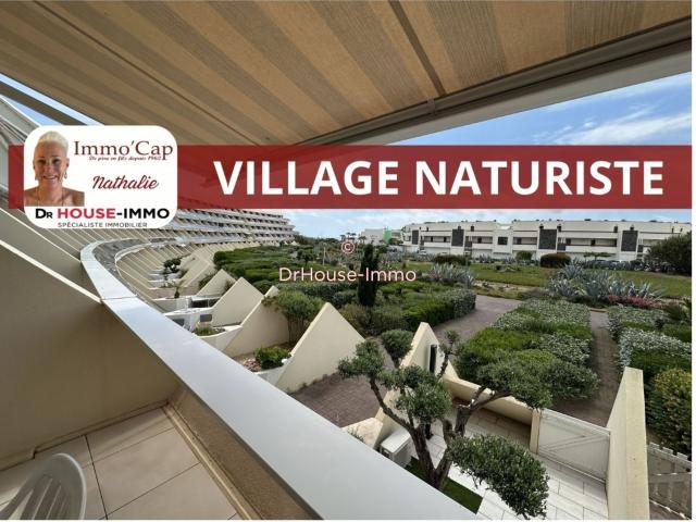 GROSSE BAISSE DE PRIX L'AGENCE IMMO CAP AVEC NATHALIE SUPERBE APPARTEMENT AU VILLAGE NATURISTE DANS LA RESIDENCE HELIOPOLIS K PETITE VUE MER PLEIN SUD