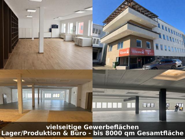 Lager /Produktionsfläche teilbar ab 200 qm bis 7500 qm Rampe und große ebenerdige Tore
