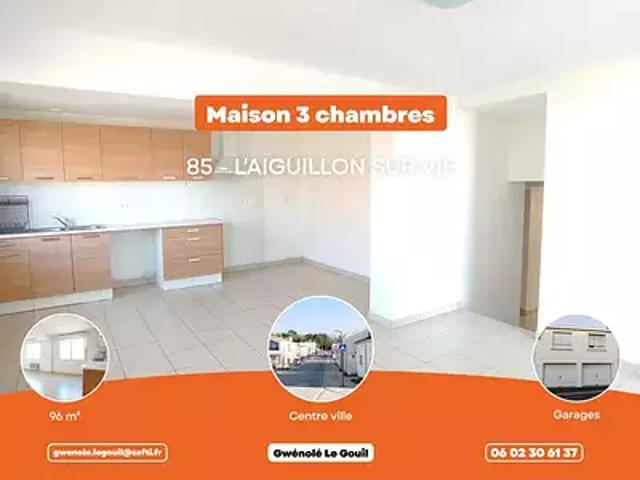L'Aiguillon sur Vie 85220 Achat / Vente maison 5 pièces t5 parking