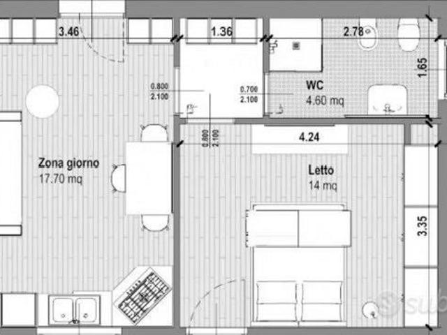 Largo tirreno bilocale arredato