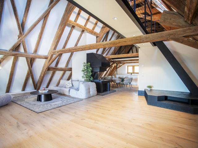 Last Lot Hervorragendes Penthouse mit Panoramablick auf den See und den Mont Blanc