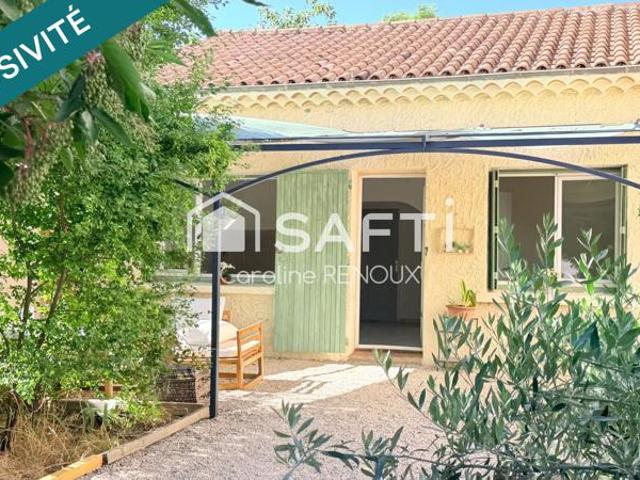 Lauris – Maison T3 de plain pied 50 m² avec jardin et garage