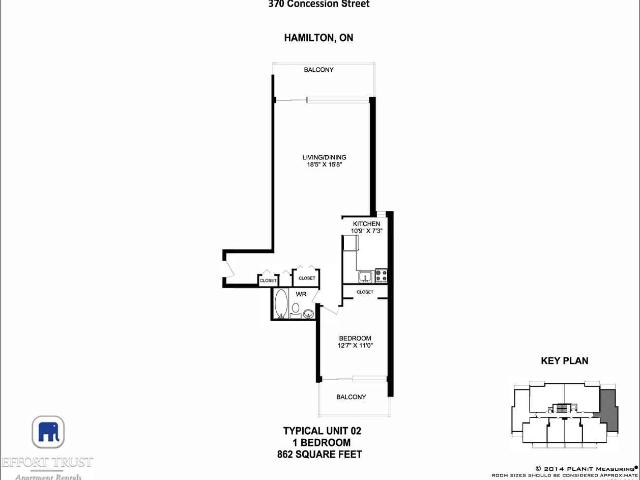 Lawrence Park Apartments 1 Bedroom Apartment for Rent at 370 Concession St, Hamilton, ON L9A 1B6 Inch Park