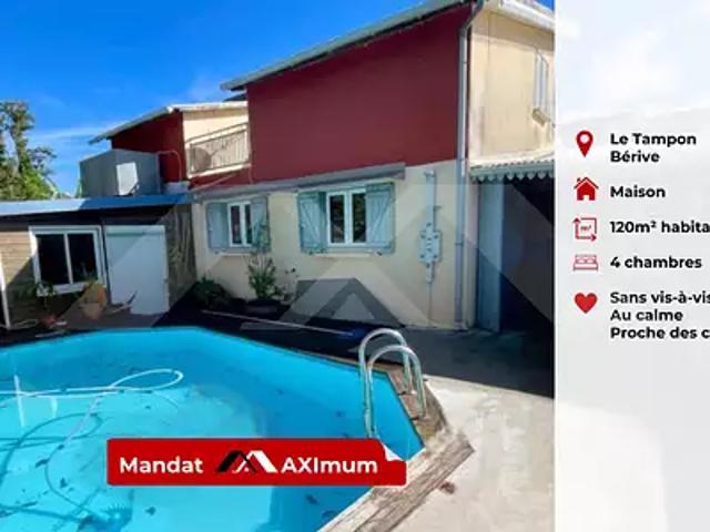 Le Tampon 97430 Achat / Vente maison 6 pièces t6 piscine terrasse