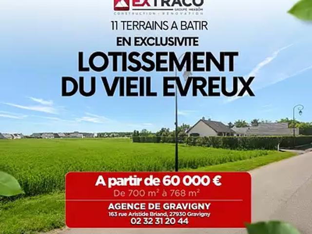 Le Vieil Evreux 27930 Programme neuf terrain neuf à vendre