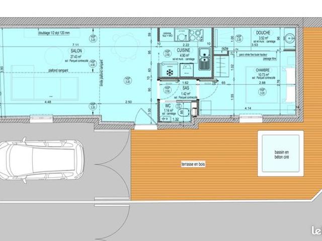Le Bouscat maison de 54m2 avec jardin et un stationnement