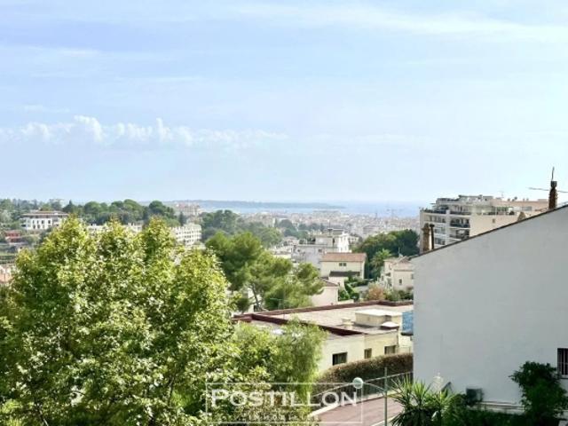 Le Cannet Mairie 3 pièces terrasses Vue mer