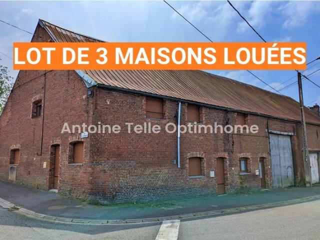 Le Cateau Opportunité d'investissement locatif rentabilité immédiate: Ensemble de 3 maisons louées
