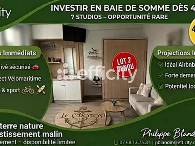 Le Crotoy 80550 Achat / Vente appartement 1 pièce t1