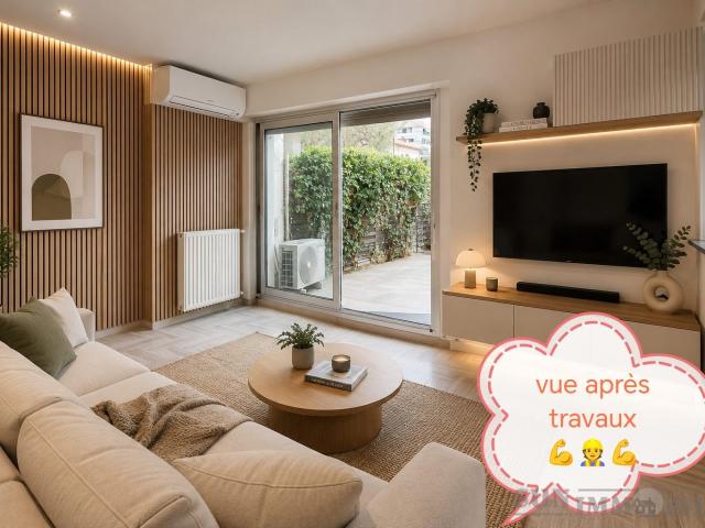 Le Cros de Cagnes, à 100m des plages, face à la place St Pie. 41m² Cagnes sur Mer