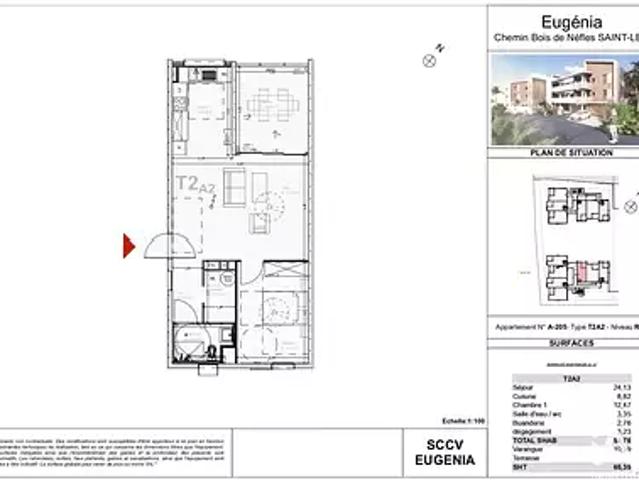 Le Piton Saint Leu 97424 Achat / Vente appartement 2 pièces t2 au dernier étage parking