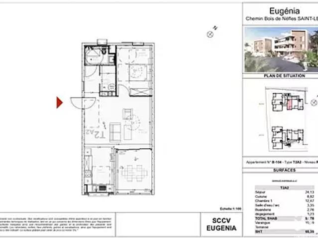 Le Piton Saint Leu 97424 Achat / Vente appartement 2 pièces t2 parking