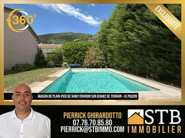 Le Pouzin 07250 Achat / Vente maison 5 pièces t5 terrasse