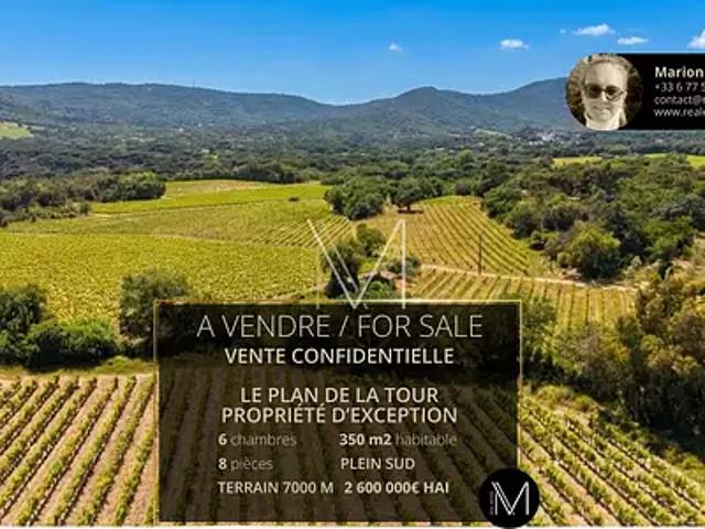 Le Plan de la Tour 83120 Achat / Vente maison 8 pièces t8