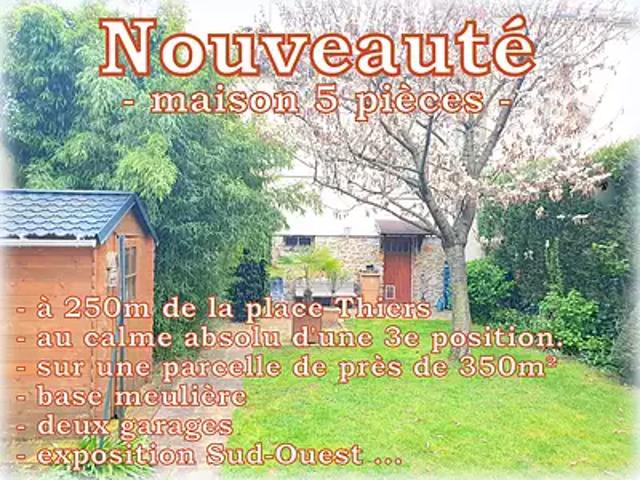 Le Raincy 93340 Achat / Vente maison 5 pièces t5 terrasse parking