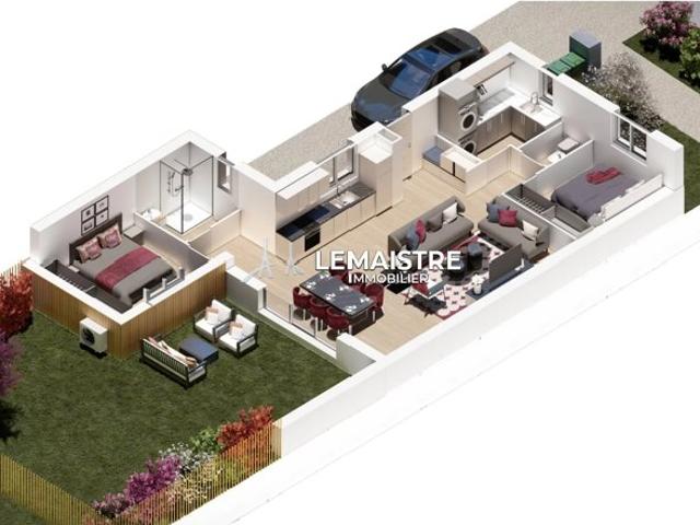Maison neuve à vendre Yvetot Plain pied F3 63 m² Jardin 250 m² Garage Programme La Plénitude