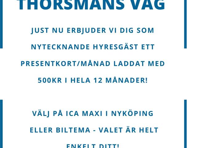 Ledig hyresrätt på Thorsmans väg 1, Nyköping | HomeQ
