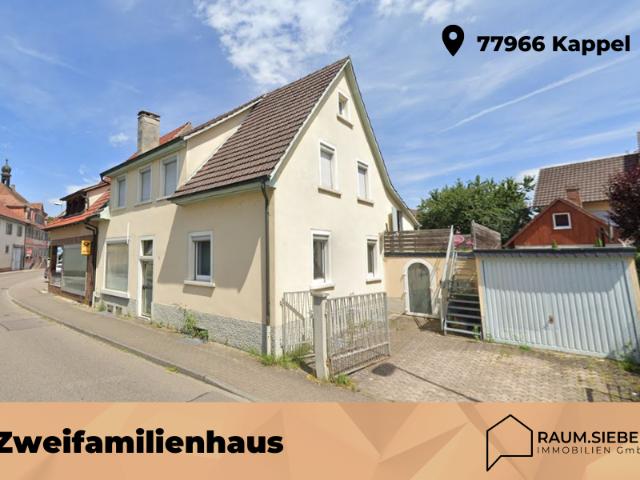 Leerstehend * Praktisches Zweifamilienhaus mit Garage und Keller * 77966 Kappel Grafenhausen