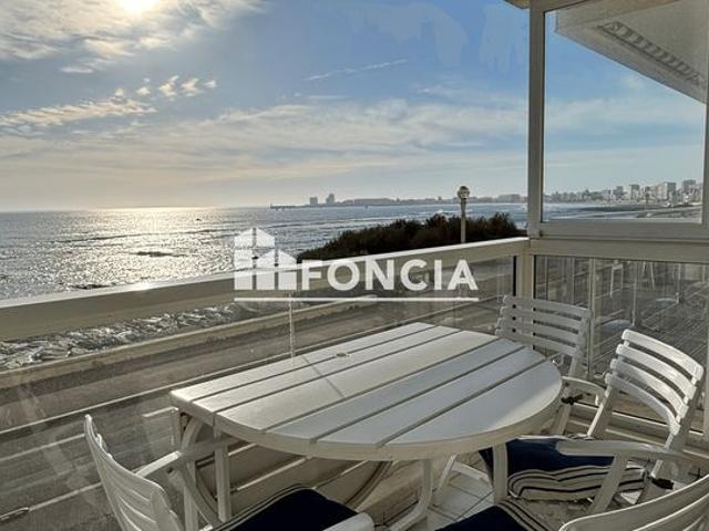 LES SABLES D'OLONNE FACE MER Appartement T2 de 41m2 avec belle terrasse, cave et parking couvert