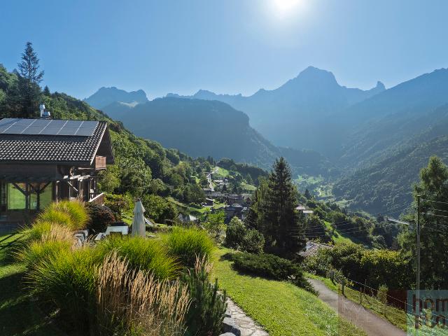 Les Posses sur Bex Chalet mit 6 Schlafzimmern, Panoramablick auf die Dents du Midi