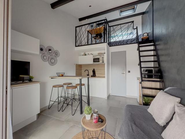 Les Tamaris Studio avec Mezzanine et terrasse