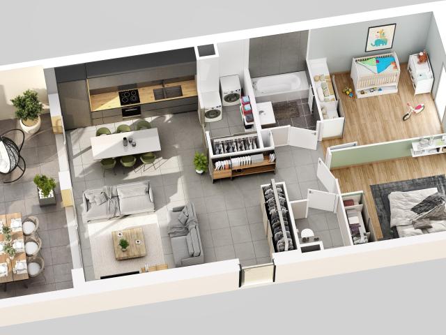 LES TERRASSES DE CAMILLE 3 pièces, 76 m²