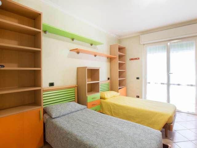 Letti in affitto in appartamento con 2 camere da letto a Milano