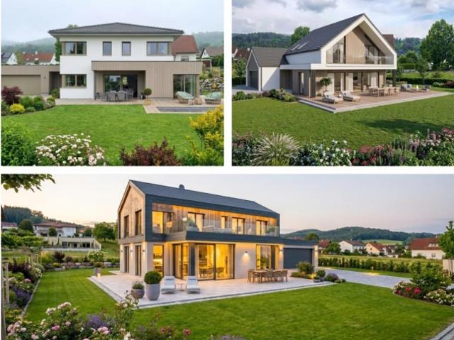 Linzerberg Engerwietzdorf Schönes Musterhaus in Holzriegelbauweise mit Grundstück