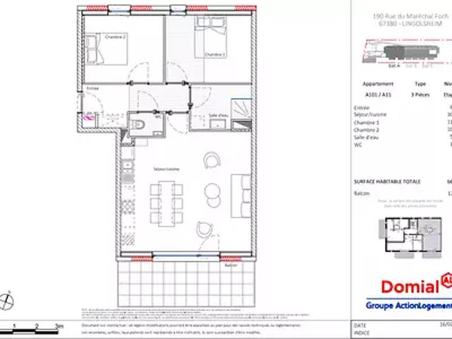 Lingolsheim 67380 Location appartement